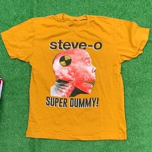 Steve-O "Super Dummy" Graphic Tee - Mustard Yellow